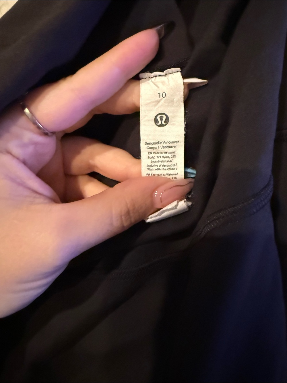 lululemon athletica women’s size 10 wunder train 25” Black High-Rise Leggings - Picture 4 of 4
